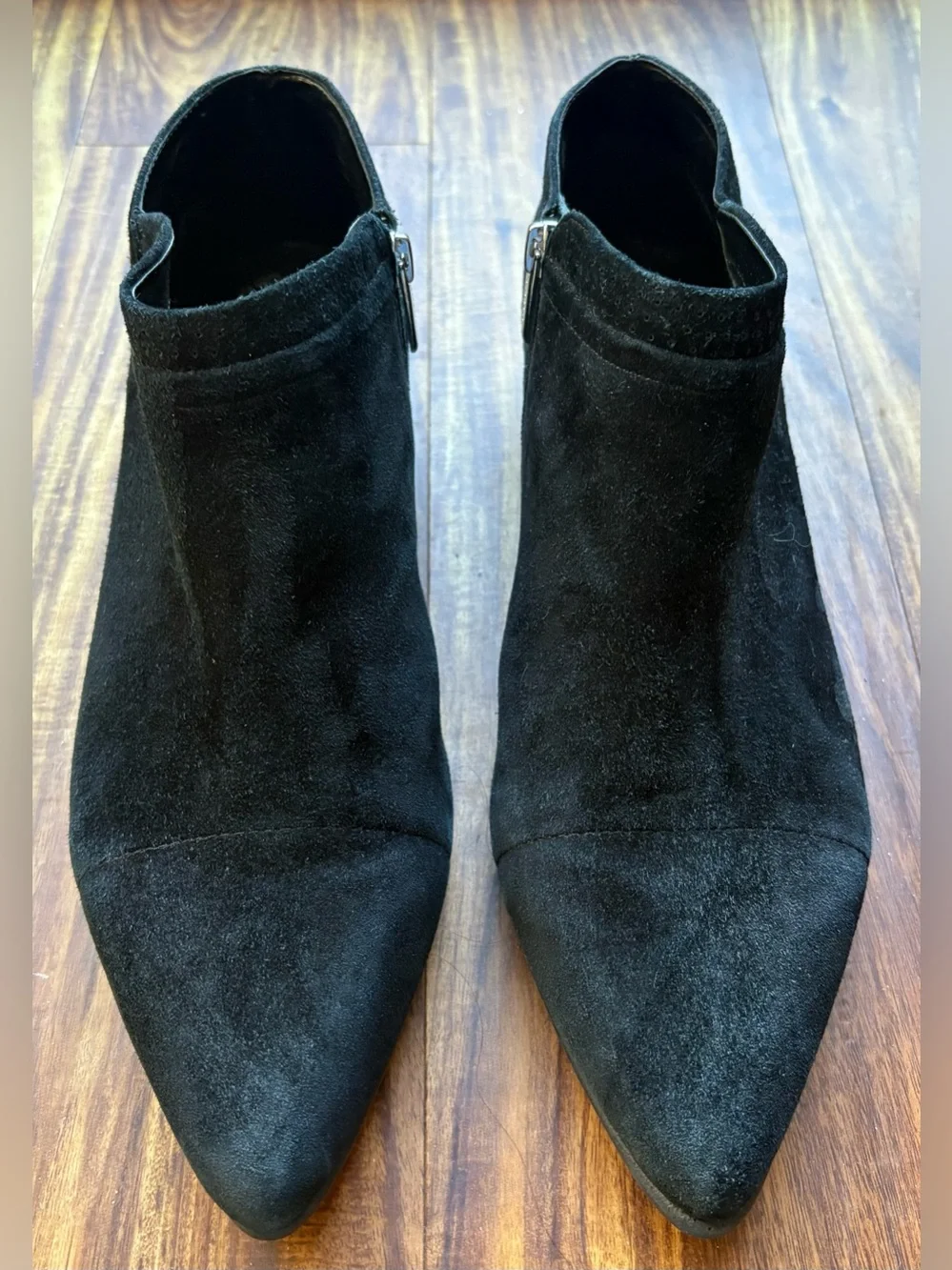 Vince Camuto Black Leather Suede Jannie Ankle Boot Women’s size 13